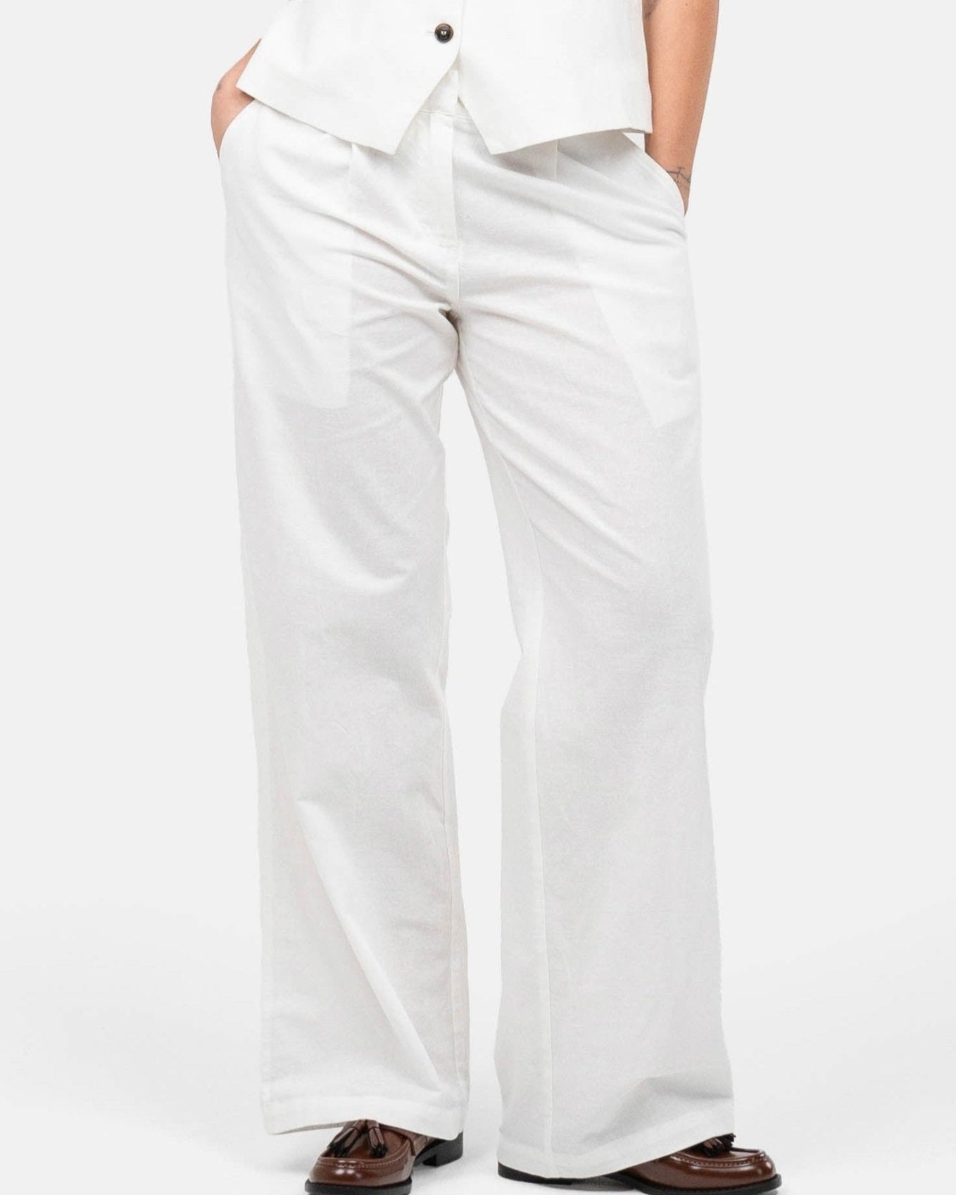 Hør Suitpants Hvid | Skagen - clothing.dk